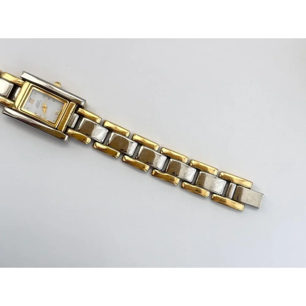 Anne Klein II Dual Toned 10/4549 Bracelet Vintage Wristwatch - 17mm - WORKS!